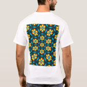 Gelbe Abstrakte Blume T-Shirt (Rückseite)