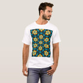 Gelbe Abstrakte Blume T-Shirt (Vorne ganz)