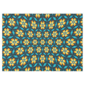 Gelbe Abstrakte Blume Tischdecke (Vorderseite (Horizontal))