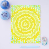 Gelbe abstrakte Blumen Bulk Scrapbook Papier Seite (Einzeln)