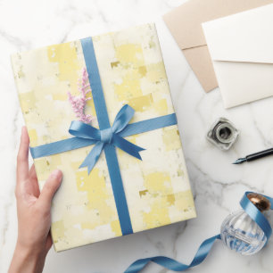Gelbe Abstrakte Farbe Geschenkpapier