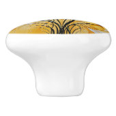 Gelbe Abstrakte Farbe Keramikknauf (Seitenansicht)