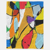 Gelbe Abstrakte Fleecedecke (Vorderseite)