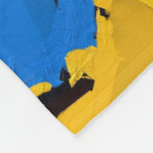 Gelbe Abstrakte Fleecedecke (Ecke)