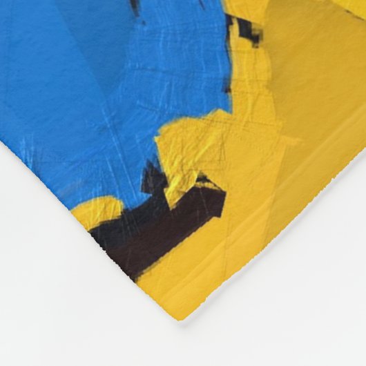 Gelbe Abstrakte Fleecedecke (Ecke)
