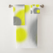 Gelbe Abstrakte Graukunst Badhandtuch Set (Insitu)