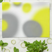 Gelbe Abstrakte Graukunst  Geschirrtuch (Gefaltet)