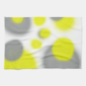 Gelbe Abstrakte Graukunst  Geschirrtuch (Horizontal)
