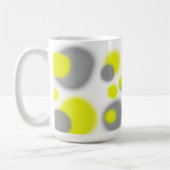 Gelbe Abstrakte Graukunst Kaffeetasse (Links)