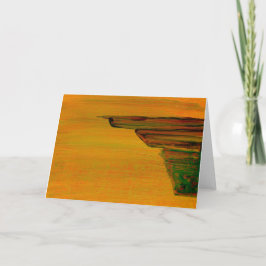 Gelbe Abstrakte Grußkarte Karte