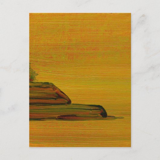 Gelbe Abstrakte Kunstpostkarte Postkarte (Vorderseite)