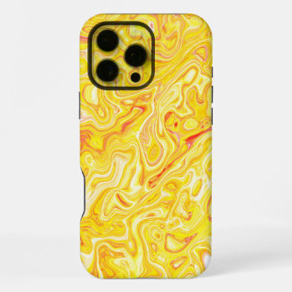 Gelbe Abstrakte Marmortextur flüssig iPhone 16 Pro Max Hülle