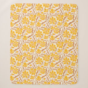 Gelbe Abstrakte Mitte des Jahrhunderts Moderne Blu Sherpadecke