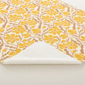 Gelbe Abstrakte Mitte des Jahrhunderts Moderne Blu Sherpadecke (3/4)