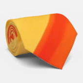 Gelbe Abstrakte Streifen Krawatte (Gerollt)