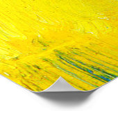 gelbe abstrakte Textur aol Anstrich. Handprobe Poster (Ecke)