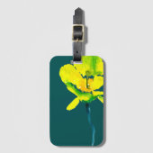 Gelbe abstrakte Wasserfarbe Gepäckanhänger (Vorderseite Vertikal)