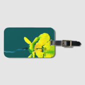 Gelbe abstrakte Wasserfarbe Gepäckanhänger (Vorderseite (Horizontal))