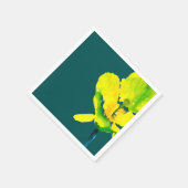 Gelbe abstrakte Wasserfarbe Serviette (Ecke)