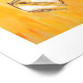 Gelbe Abstrakte Wohngestaltung 16x20 Poster (Ecke)