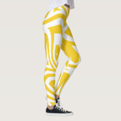 Gelbe Abstrakte Zebra Print Frauen Leggings (Rechts)