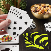 Gelbe Abstrakte Zebra Streifen Spielkarten (In Situ)