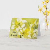 Gelbe affodische Blume Blume Art Sympathie Karte (Gelbe Blume)