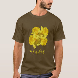 Gelbe affodische Blume Bouquet Personalisiert T-Shirt
