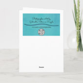 Gelbe affodische Blume in der Bud Art Note Card Karte (Rückseite)