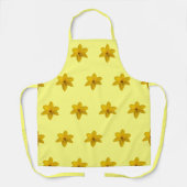 Gelbe affodische Blume Nahtloses Muster auf Schürz Schürze (Vorderseite)