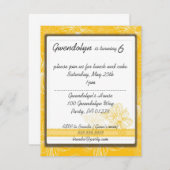 Gelbe affodische Party Einladung-Karten Einladung (Vorne/Hinten)