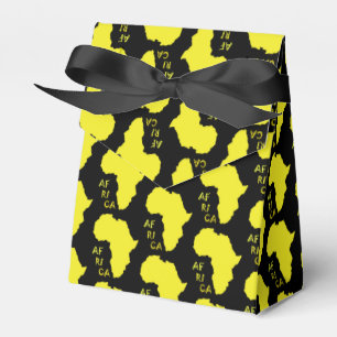 Gelbe Afrika-Karten-Muster-Papier-Geschenkbox Geschenkschachtel