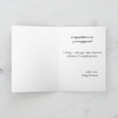 Gelbe afrikanische Verlobung Gruß Karte (Innenseite)