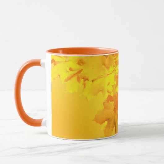 Gelbe Ahorn-Keramik Tasse (Links)