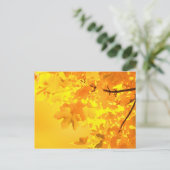 Gelbe Ahornkarte Postkarte (Stehend Vorderseite)