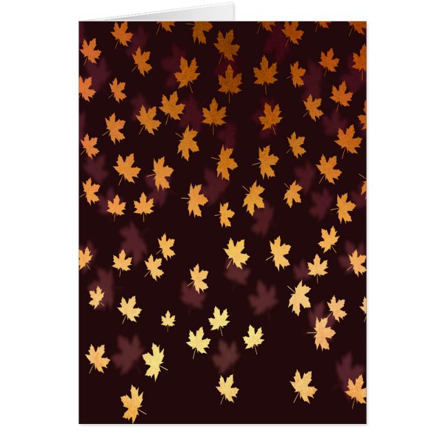 Gelbe Ahornschicht auf dunkelrot (Vorne)