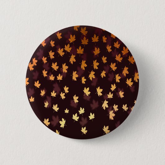 Gelbe Ahornschicht auf dunkelrot Button (Vorderseite)
