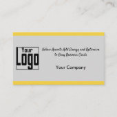 Gelbe Akzente bringen Energie und Optimismus in Gr Visitenkarte (Vorderseite)