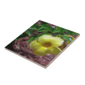 Gelbe Alamanda-Blüte Fliese (Seite)