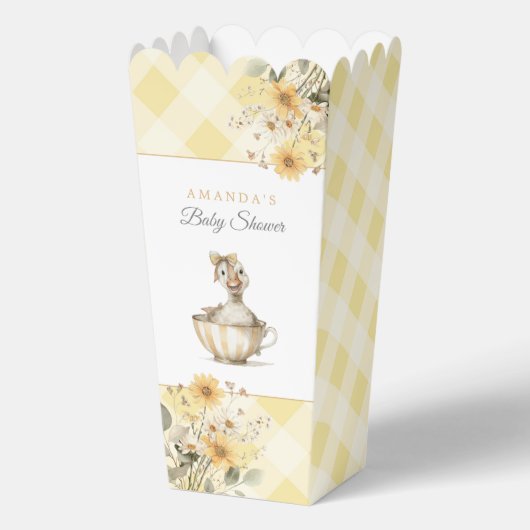 Gelbe Alberne Gänse Kinderdusche Popcorn Geschenkschachtel (Vorderseite)