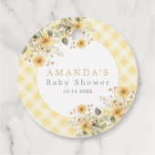 Gelbe Alberne Gänsedusche Geschenkanhänger (Rückseite)