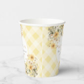 Gelbe Alberne Gänsedusche Pappbecher (Rechts)