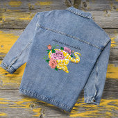 Gelbe Albino-Ballpython Teal-Rosen Jeansjacke