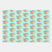 Gelbe Albino-Kugel Python Geschenkpapier Set (Vorderseite 2)