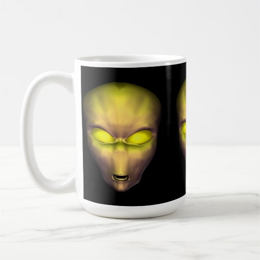 Gelbe Alien Kaffeetasse (Links)