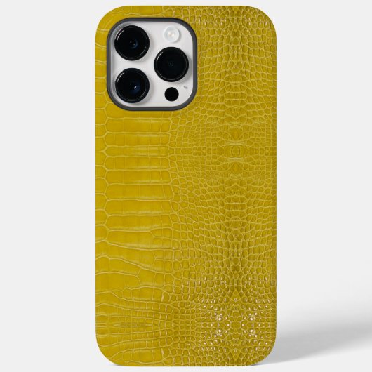 Gelbe Alligator Textur drucken Case-Mate iPhone Hülle (Rückseite)