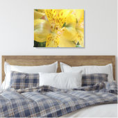 Gelbe Alstroemeria Stretched Canvas Print Leinwanddruck (Insitu (Schlafzimmer))