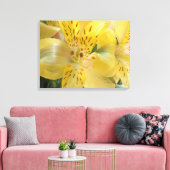 Gelbe Alstroemeria Stretched Canvas Print Leinwanddruck (Insitu (Wohnzimmer))