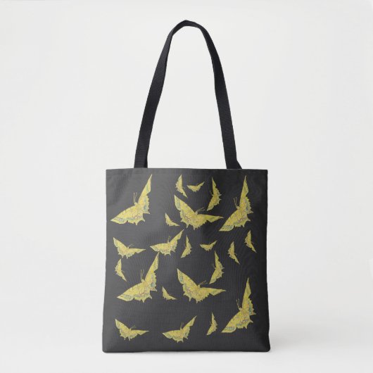 Gelbe Alte Welt Frack Butterfly Black Tasche (Vorderseite)