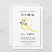 Gelbe Ampere und virtuelle Hochzeit Einladung (Vorderseite)